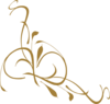 Gold Floral Design Clip Art