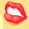 Gorgeous Glossy Pink And Red Lips Of Woman Copy Clip Art