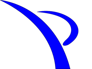 Blue Karate Kicker Clip Art