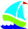 Green Sailboat Clip Art
