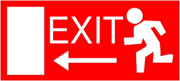 clip art of exit sign - photo #15