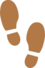 Shoe Print Tan Large Clip Art