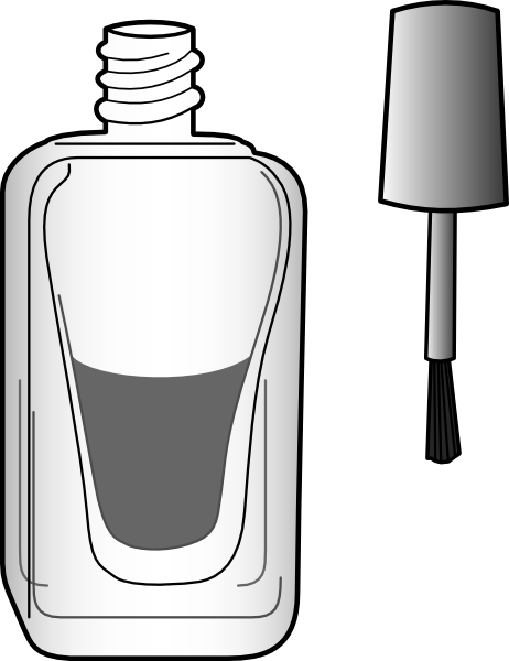 Black And White Nail Polish Bottle Clip Art at Clker.com - vector clip