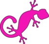 Gecko Sil Pink Clip Art