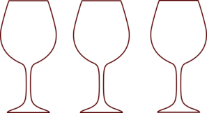 Wine Glass Silhouettes Clip Art