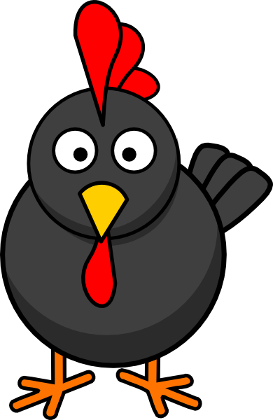 rooster clipart black - photo #27