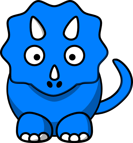 Baby Blue Dinosaur Clip Art at  - vector clip art online, royalty  free & public domain