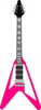 Pink Flying V Guitar Clip Art