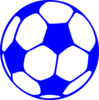 Blue Soccer Ball Clip Art