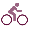 Purple Bicycle Clip Art