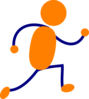 Orange Running Man Clip Art