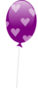 Purple Balloon With Hearts Clip Art