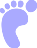 Lilac Footprint Clip Art