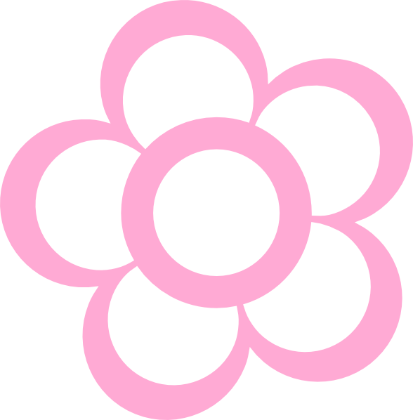 clip art flowers outline. Pink Flower Outline