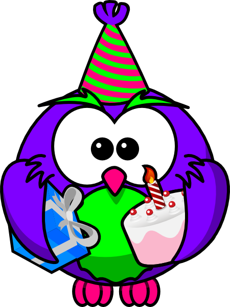free birthday owl clip art - photo #1