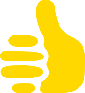 Yellow Thumbs Up Clip Art