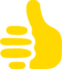 Yellow Thumbs Up Clip Art