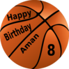Happy Birthday Basketball Aman Clip Art