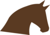 Enlarged Brown Horse Head Clip Art