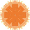 Orange Sunburst Pattern Clip Art