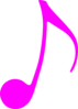 Pink Music Note Clip Art