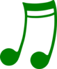 Green Music Note Clip Art