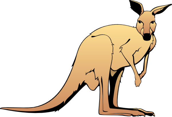 free clip art kangaroo outline - photo #22