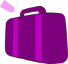 Purple Suitcase Clip Art