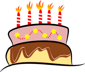Birthday Cake With Candles Clip Art