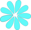 Turquoise Daisy Flower Clip Art