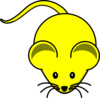 Yellow Mouse Graphic Clip Art
