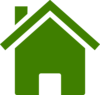 House Icon Dark Green Clip Art