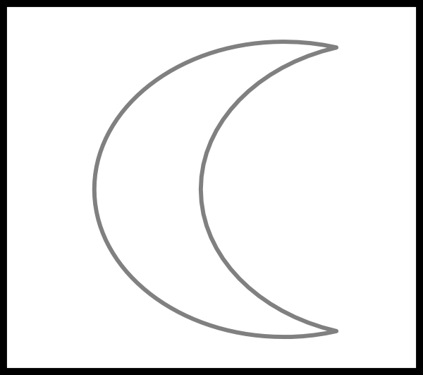 clipart moon black and white - photo #27