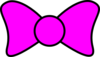 Bow Outline Pink Clip Art