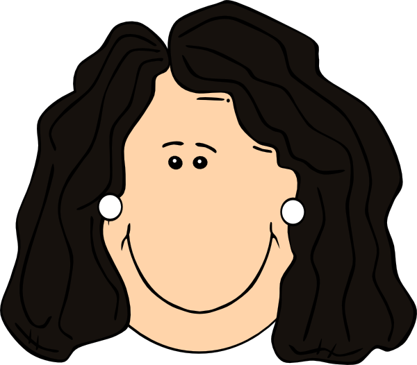 clipart girl with black hair - photo #7