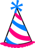 Pink And Blue Party Hat Clip Art