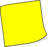 Yellow Sticky Note Clip Art