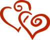 2 Hearts No Stroke Clip Art