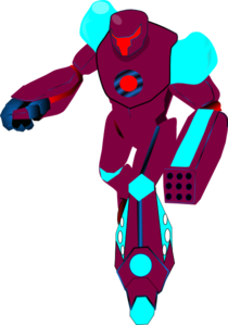 Purple Robot Clip Art