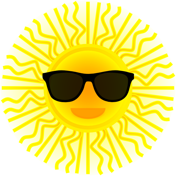 Sun With Sunglasses clip art