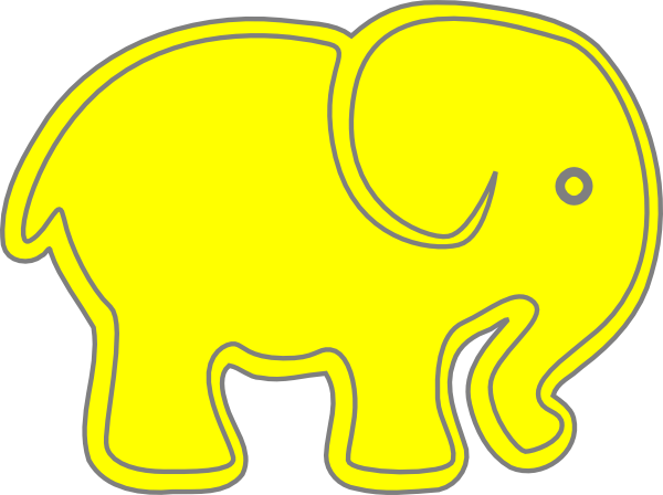 yellow elephant clipart - photo #30