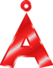 Effect Letters Alphabet Red: Å Clip Art