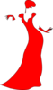Red Dancing Woman Clip Art