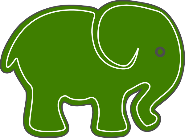 clipart green elephant - photo #7