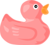 Coral Rubber Ducky Clip Art