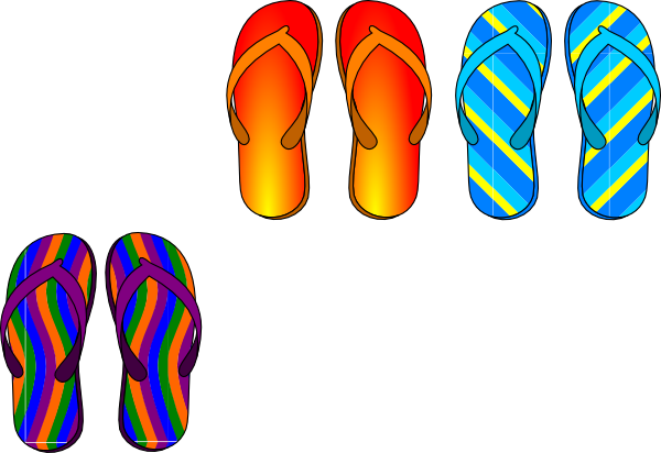 Flip Flops Clip Art at Clker.com - vector clip art online, royalty free