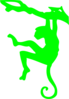 Green Monkey Swing Clip Art