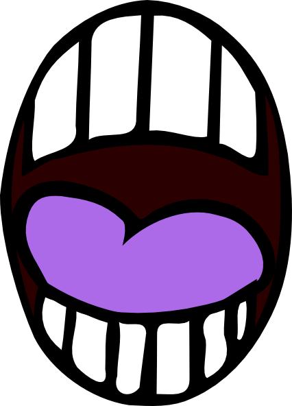 Mouth - Open - Light Purple Tounge Clip Art at Clker.com - vector clip
