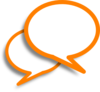 Orange Speech Bubbles Clip Art