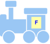 Train Blue Clip Art